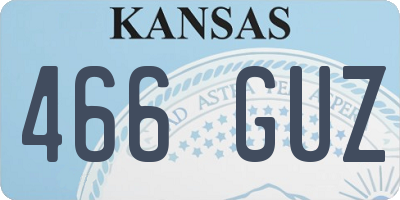 KS license plate 466GUZ