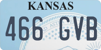 KS license plate 466GVB