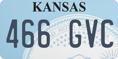 KS license plate 466GVC