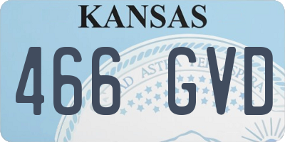 KS license plate 466GVD
