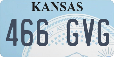 KS license plate 466GVG