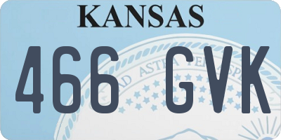 KS license plate 466GVK