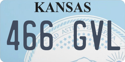KS license plate 466GVL