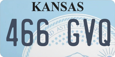 KS license plate 466GVQ
