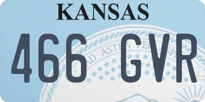 KS license plate 466GVR