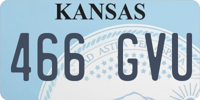 KS license plate 466GVU