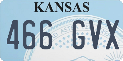 KS license plate 466GVX