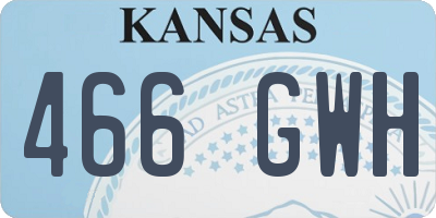 KS license plate 466GWH