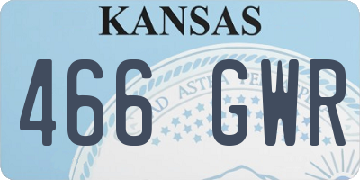 KS license plate 466GWR