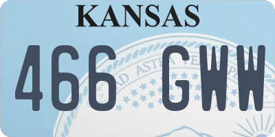 KS license plate 466GWW