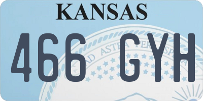 KS license plate 466GYH