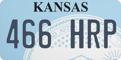 KS license plate 466HRP
