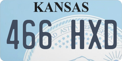 KS license plate 466HXD