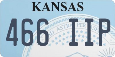 KS license plate 466IIP
