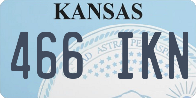 KS license plate 466IKN