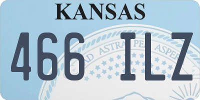 KS license plate 466ILZ