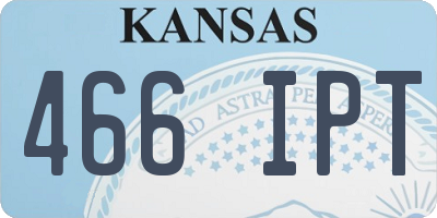 KS license plate 466IPT