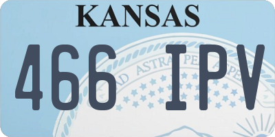 KS license plate 466IPV