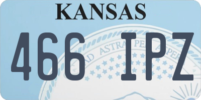 KS license plate 466IPZ