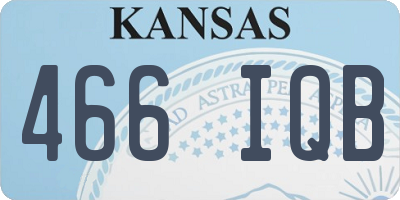 KS license plate 466IQB