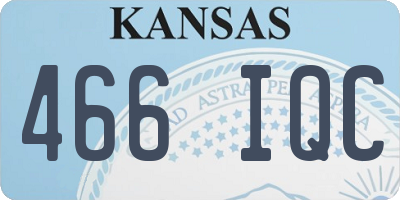 KS license plate 466IQC