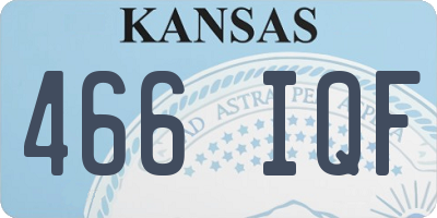 KS license plate 466IQF