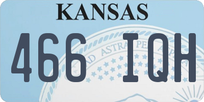 KS license plate 466IQH