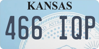 KS license plate 466IQP
