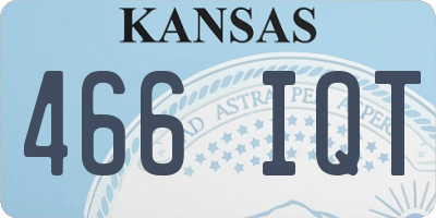 KS license plate 466IQT