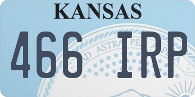 KS license plate 466IRP