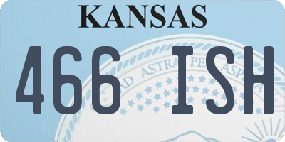 KS license plate 466ISH