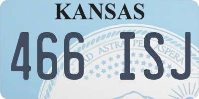 KS license plate 466ISJ