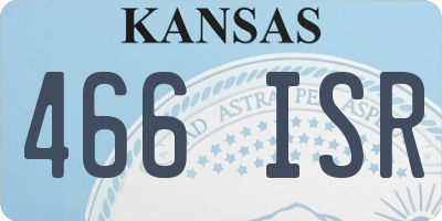 KS license plate 466ISR