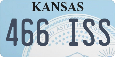 KS license plate 466ISS