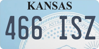 KS license plate 466ISZ