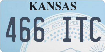 KS license plate 466ITC