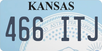 KS license plate 466ITJ
