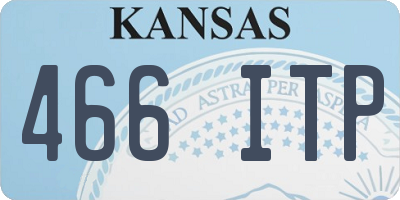 KS license plate 466ITP