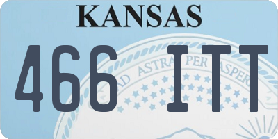 KS license plate 466ITT