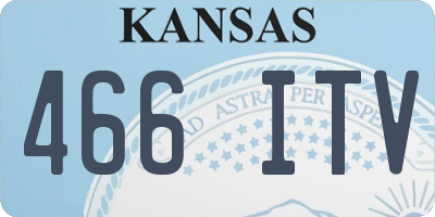 KS license plate 466ITV