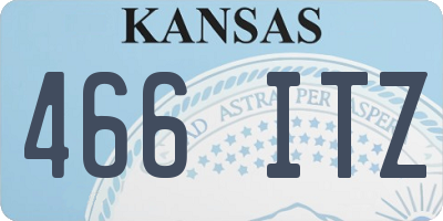 KS license plate 466ITZ