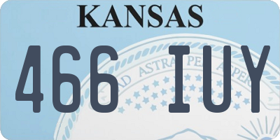 KS license plate 466IUY