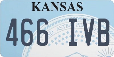 KS license plate 466IVB