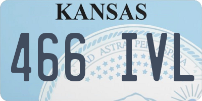 KS license plate 466IVL