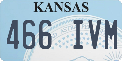 KS license plate 466IVM