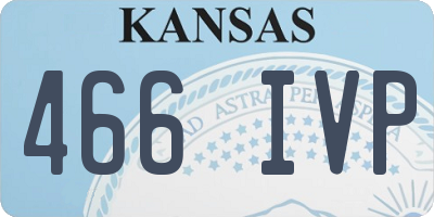 KS license plate 466IVP