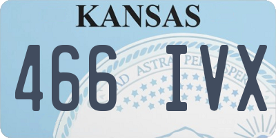 KS license plate 466IVX