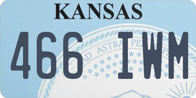 KS license plate 466IWM