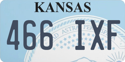KS license plate 466IXF