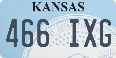 KS license plate 466IXG